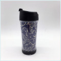 Eco Friendly BPA Free 14oz Double Wall Travel Mug, PP Double Walled Coffee Mug